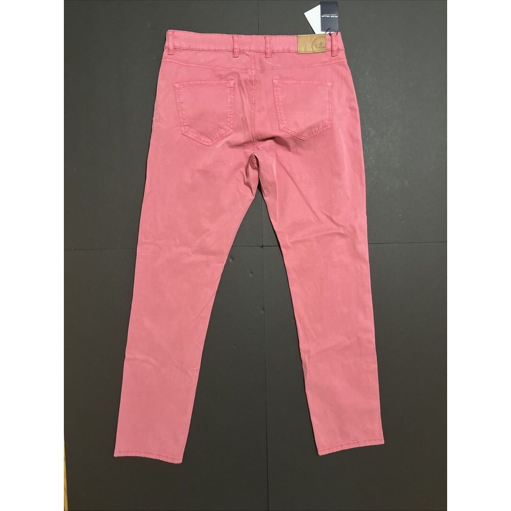 Peter Millar Crown Crafted Five Pocket Chino Pant Red Pear Size 35x31 NEW $200 - Picture 3 of 11